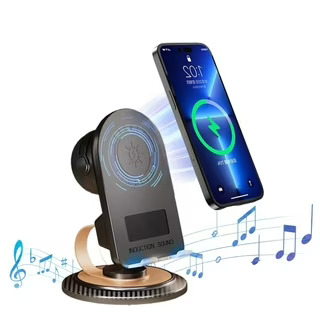 Wireless Induction Speaker with Cell Phone Stand - 5W Stereo Sound